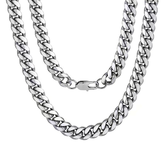 Stainless Steel Cuban Chain Hip Hop Style Necklace