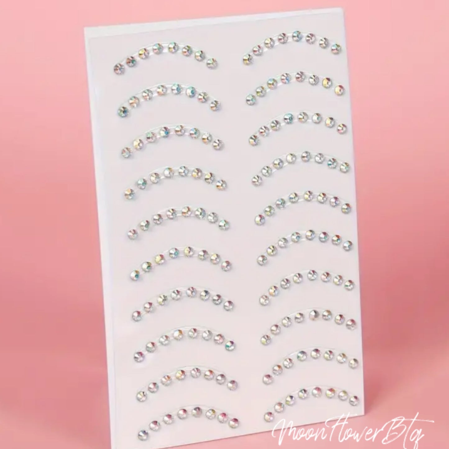 3-D Curved Eyeliner Rhinestone Gem Stickers