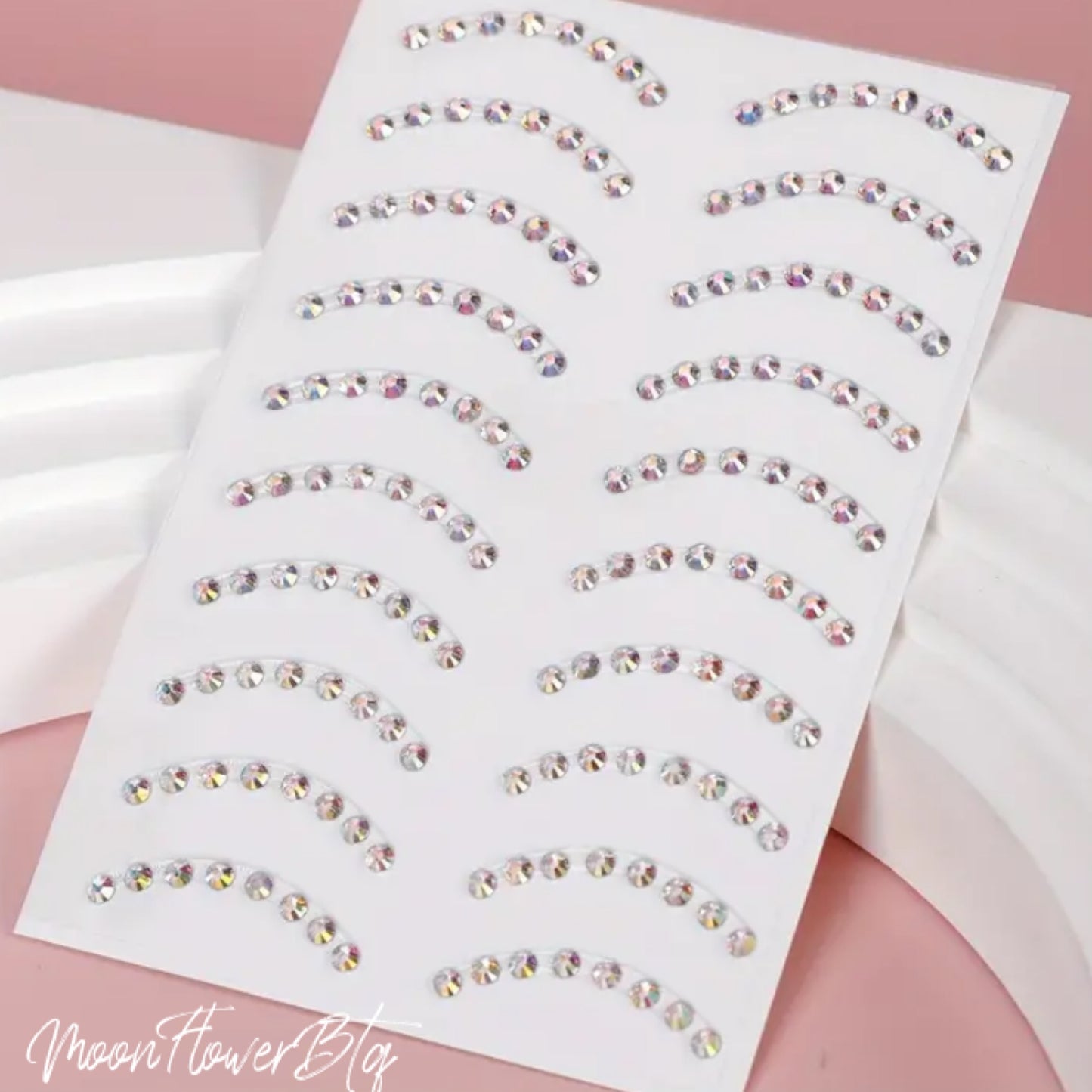 3-D Curved Eyeliner Rhinestone Gem Stickers