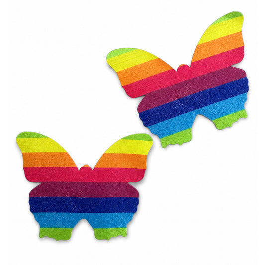 Rainbow Butterfly Adhesive Nipple Pasties