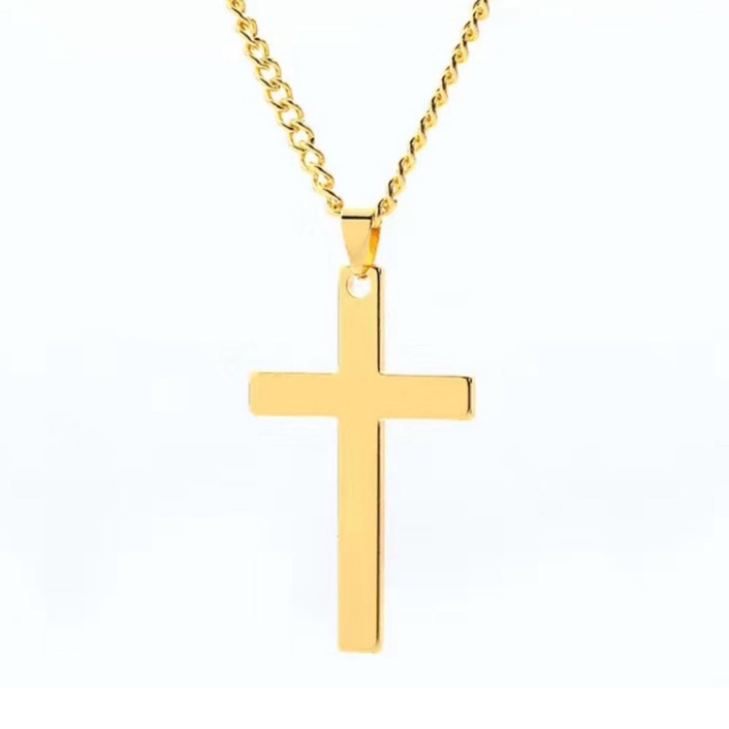 Simple Minimalist Gold Cross Necklace