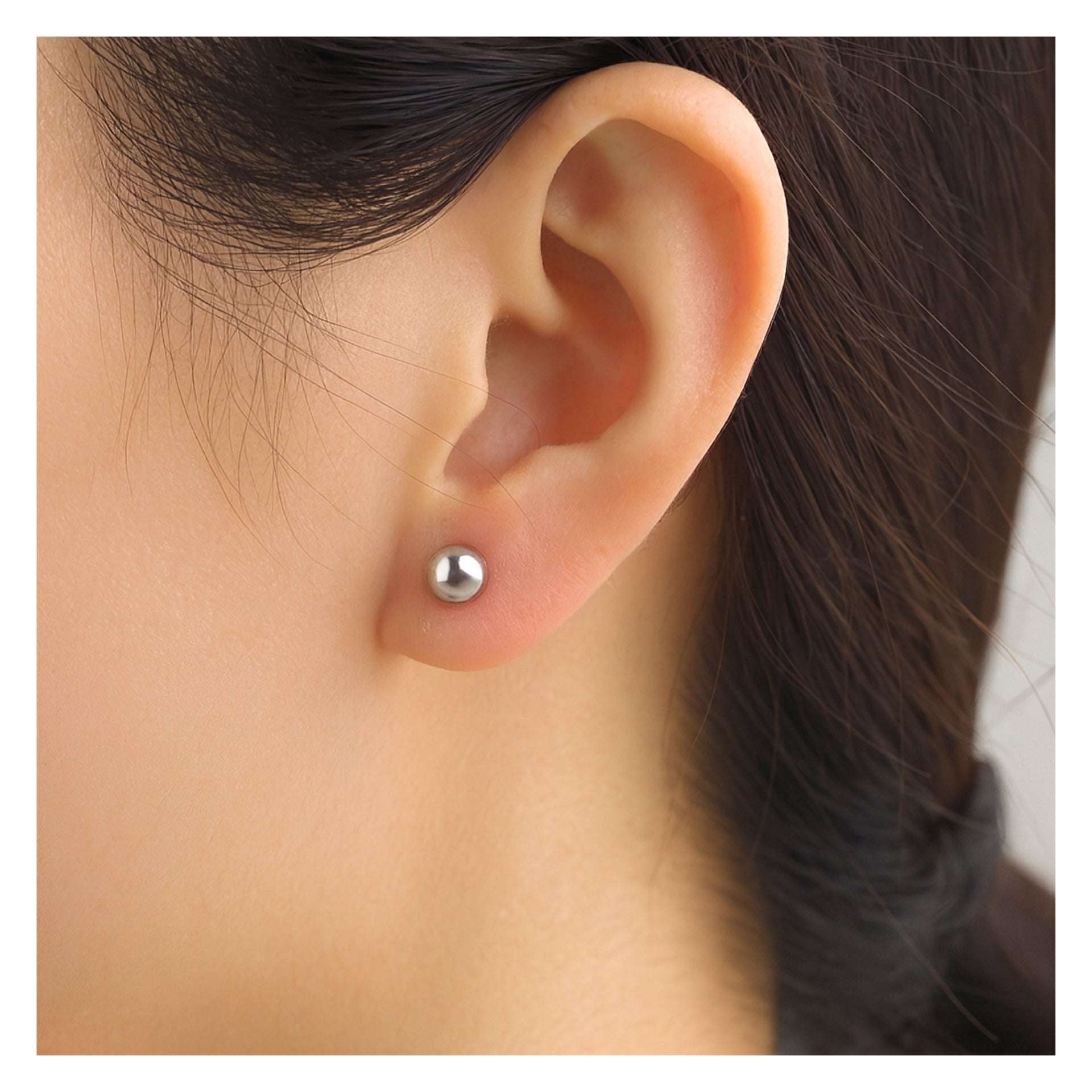 5mm Stainless Steel Ball Stud Earrings – Polished, Durable & Tarnish Resistant