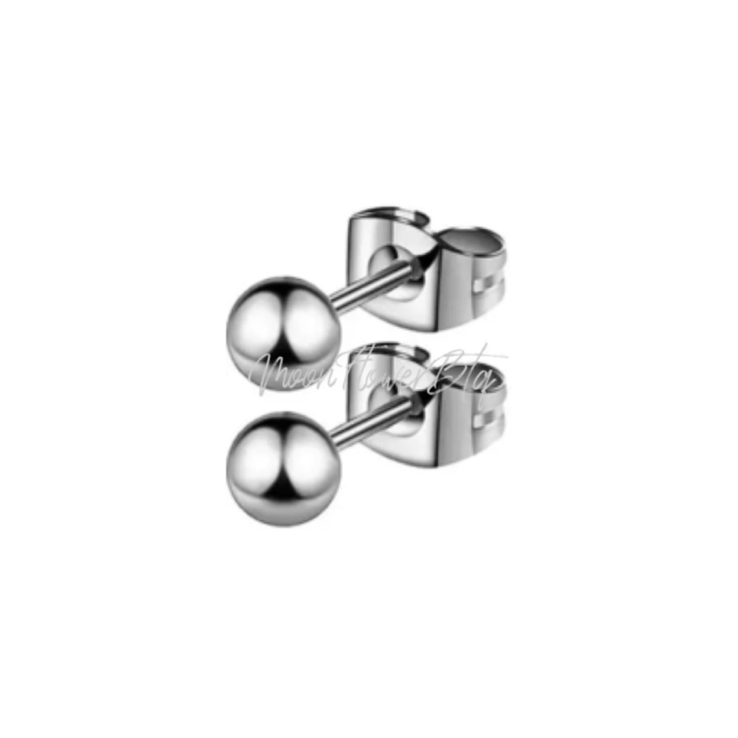 6mm Stainless Steel Ball Stud Earrings – Polished, Durable & Tarnish Resistant