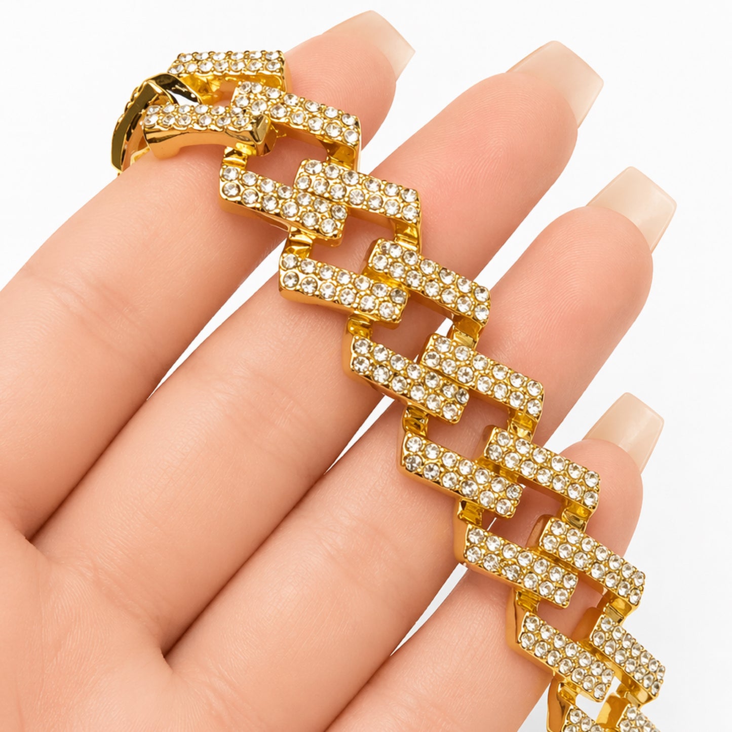 Gold Iced Cuban Link Chain Necklace – 20” 15mm CZ Pave