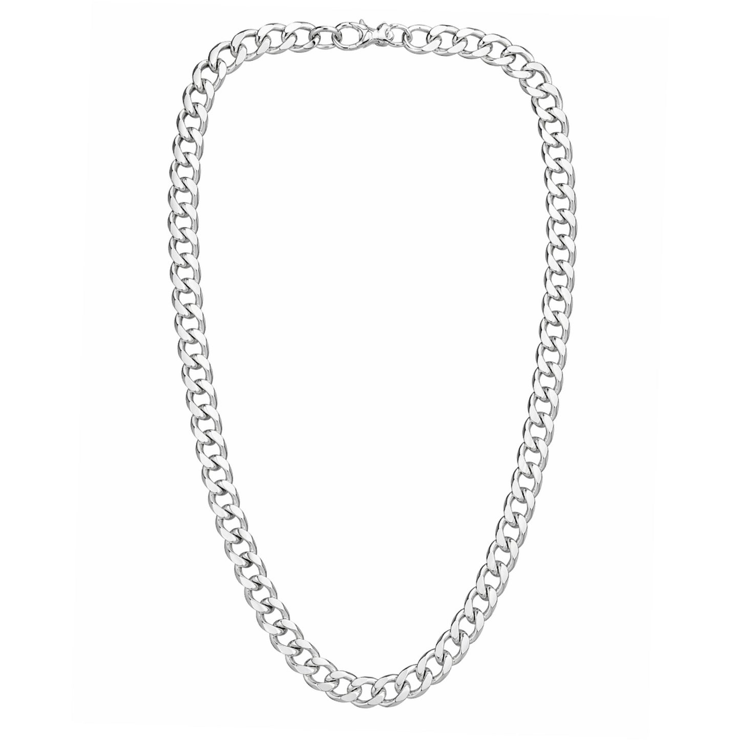Stainless Steel Cuban Link Chain 28” 11.5mm Thick Silver Necklace