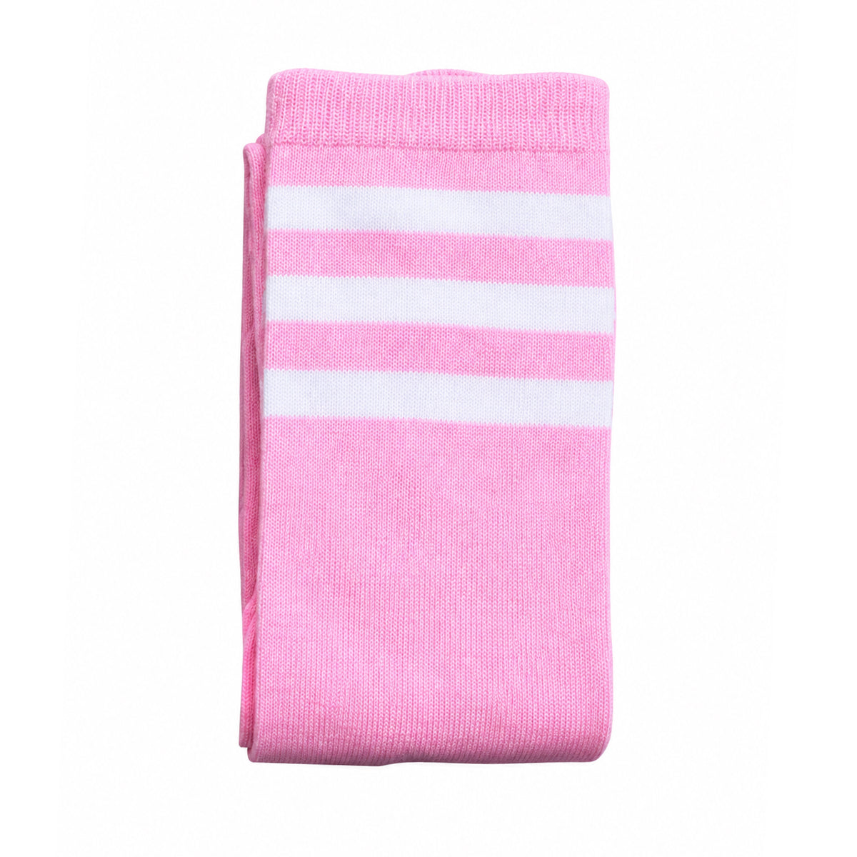 Pink White Stripe Over the Knee Thigh High Socks