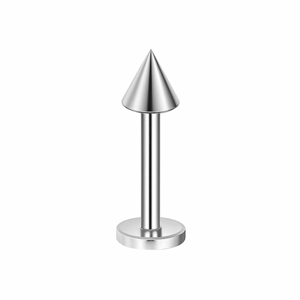 Stainless Steel Spike Labret Stud | 16G Lip Monroe Madonna Medusa Piercing Jewelry