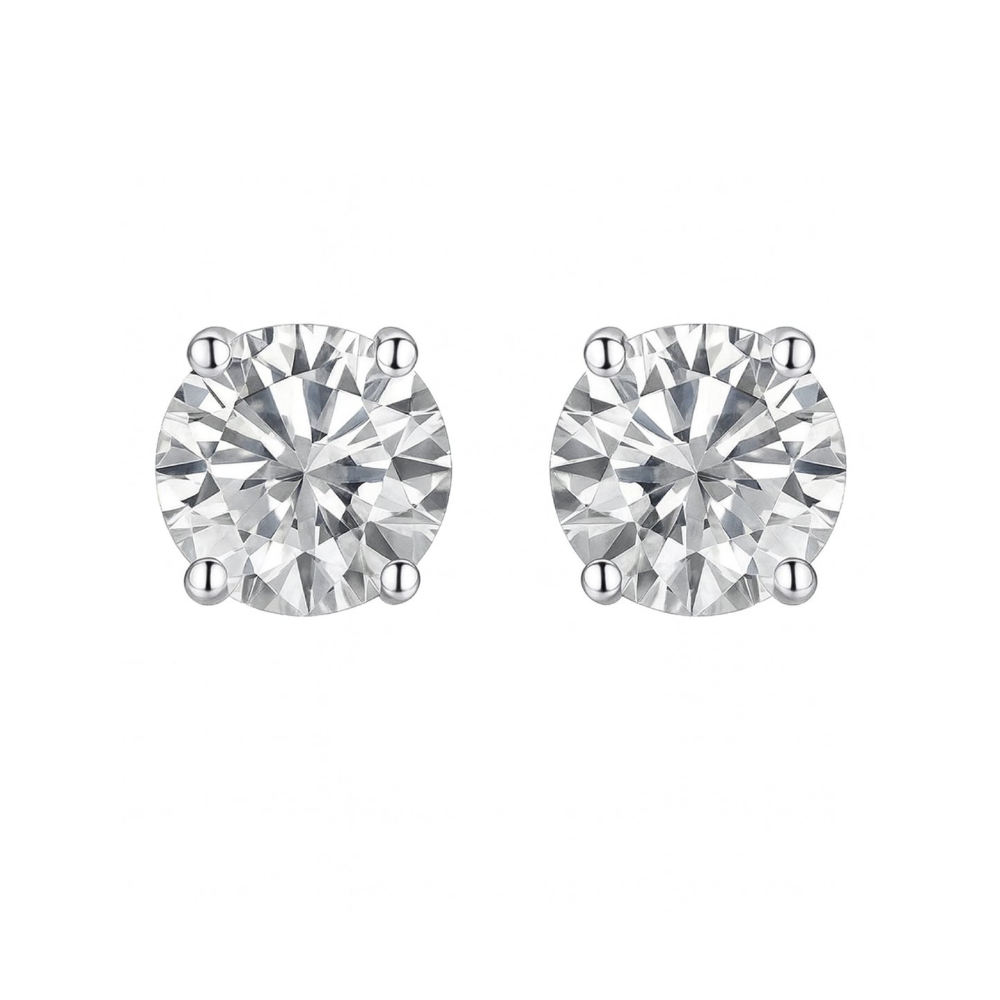 6mm CZ Barbell Earrings | Stainless Steel Hypoallergenic
