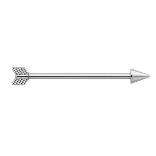 Industrial Barbell | 14G Stainless Steel | Arrow Scaffold Earring