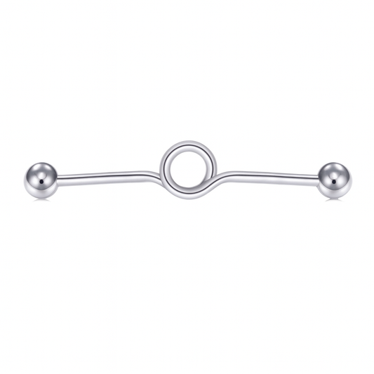 Industrial Barbell Piercing | 38mm 14G Surgical Steel |Scaffold Earring