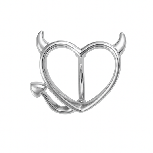 14G Devil Heart Navel Belly Button Ring – Stainless Steel