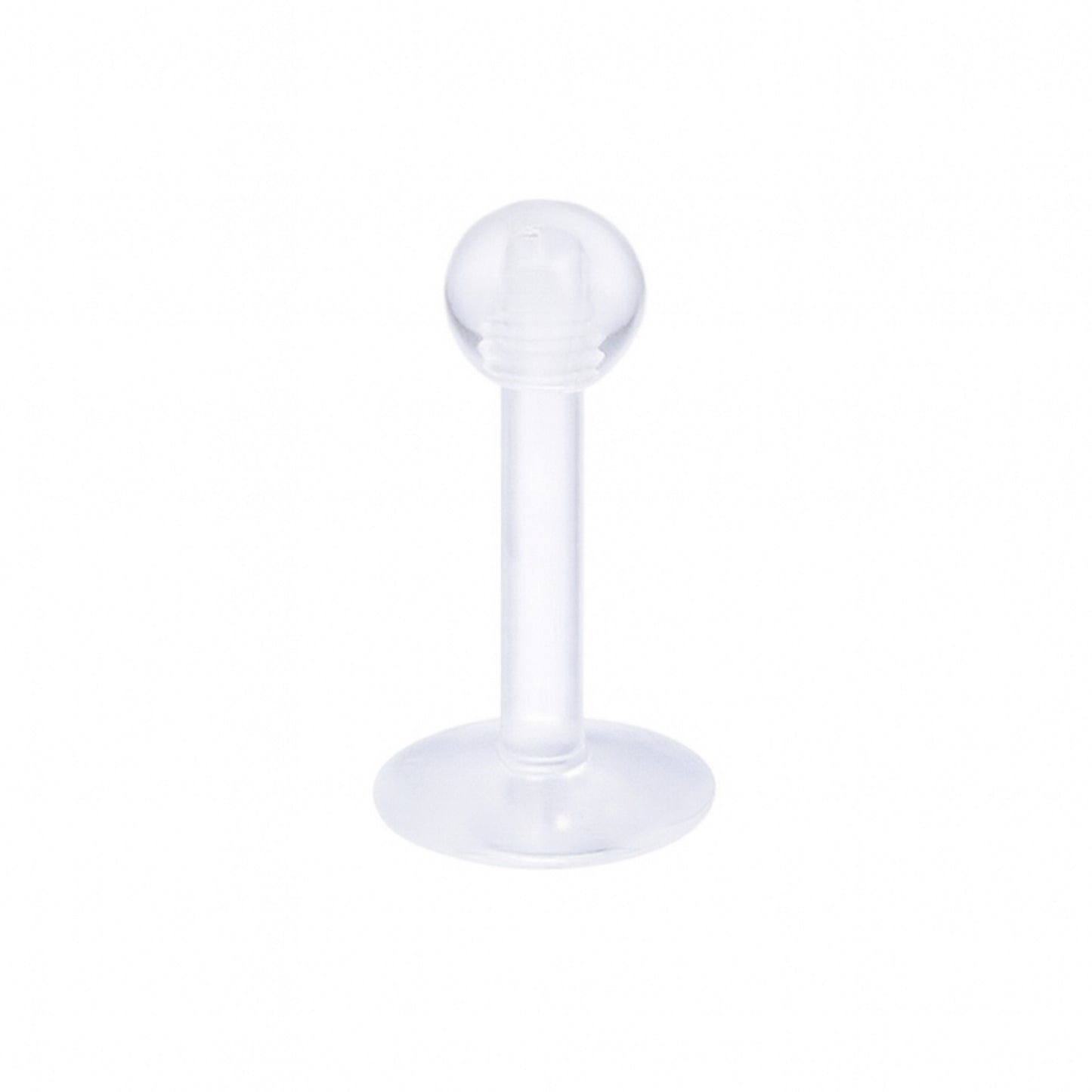 Clear Acrylic Labret Retainer 14G – Hypoallergenic Piercing Jewelry