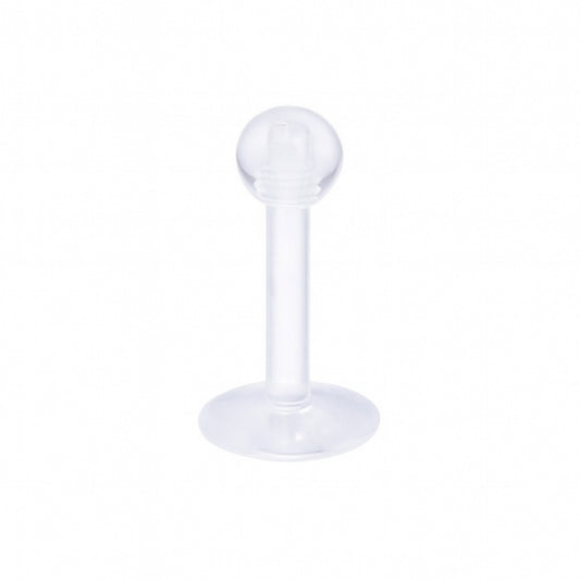 Clear Acrylic Labret Retainer 14G – Hypoallergenic Piercing Jewelry