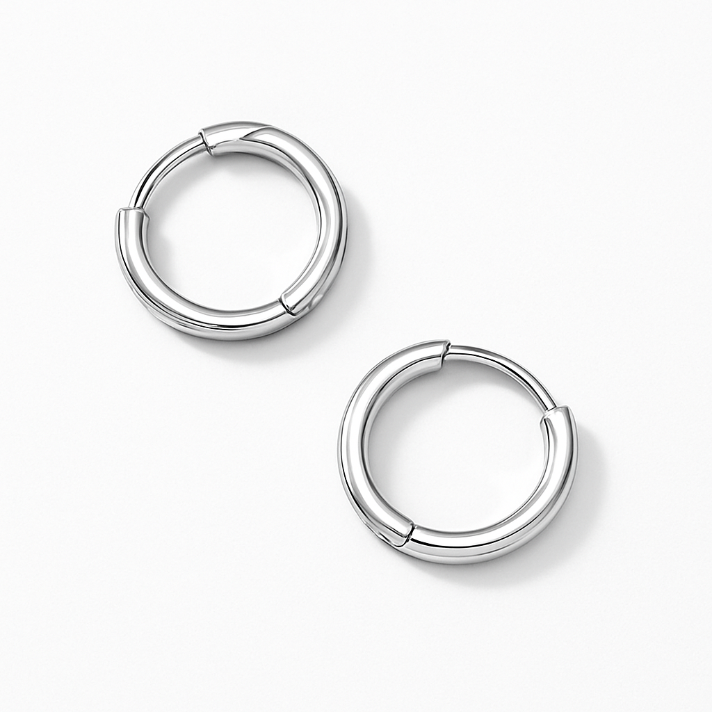 14mm Stainless Steel Hoop Earrings – 20G Cartilage, Lobe & Nose Piercing Jewelry