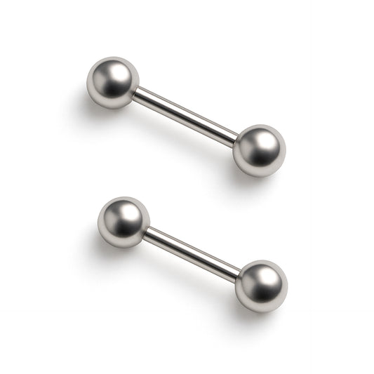 Stainless Steel Ball Barbell Earrings – 18G 4mm