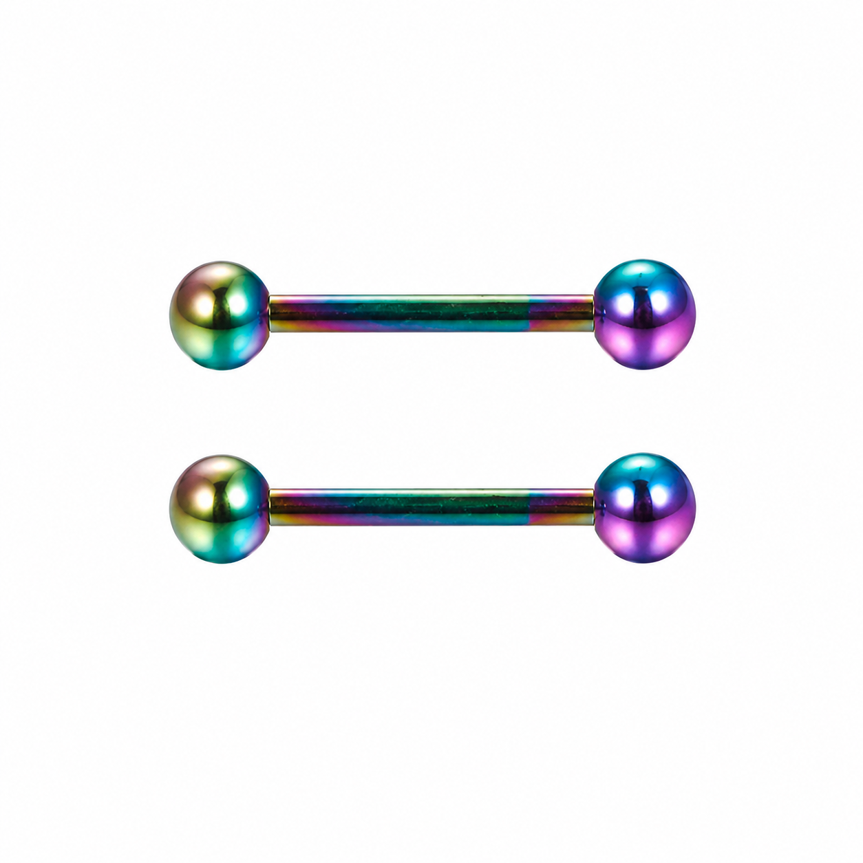 Rainbow Stainless Steel Barbell – 18G 2mm