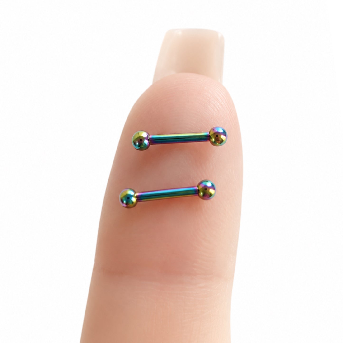 Rainbow Stainless Steel Barbell – 18G 2mm