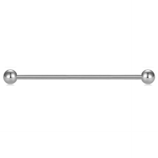 14G Industrial Barbell Piercing Earring – 36mm Stainless Steel Straight Bar