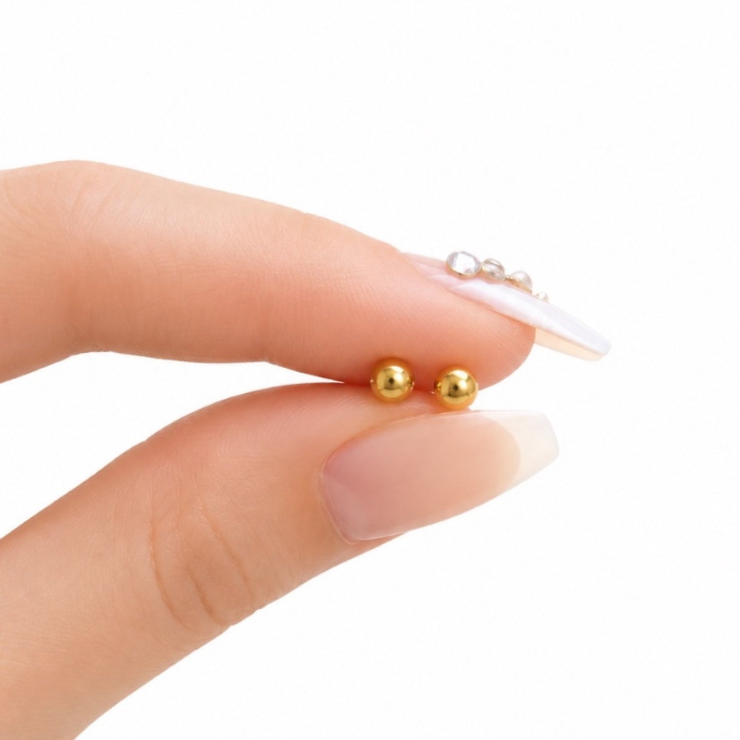Gold Ball Barbell Cartilage Earrings – 18G 3mm