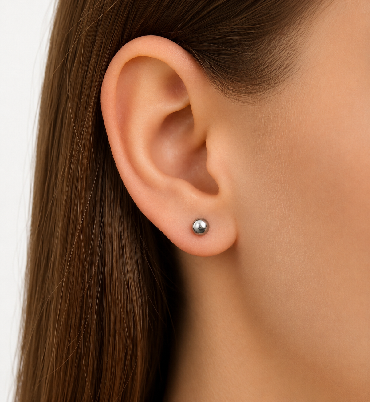 Stainless Steel Ball Barbell Earrings – 18G 3mm
