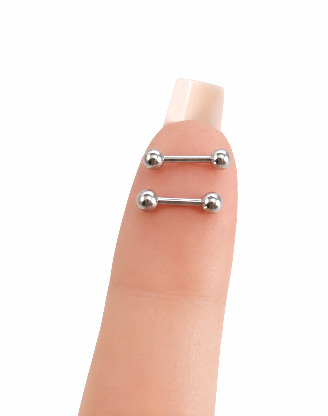 Stainless Steel Ball Barbell Earrings – 18G 3mm