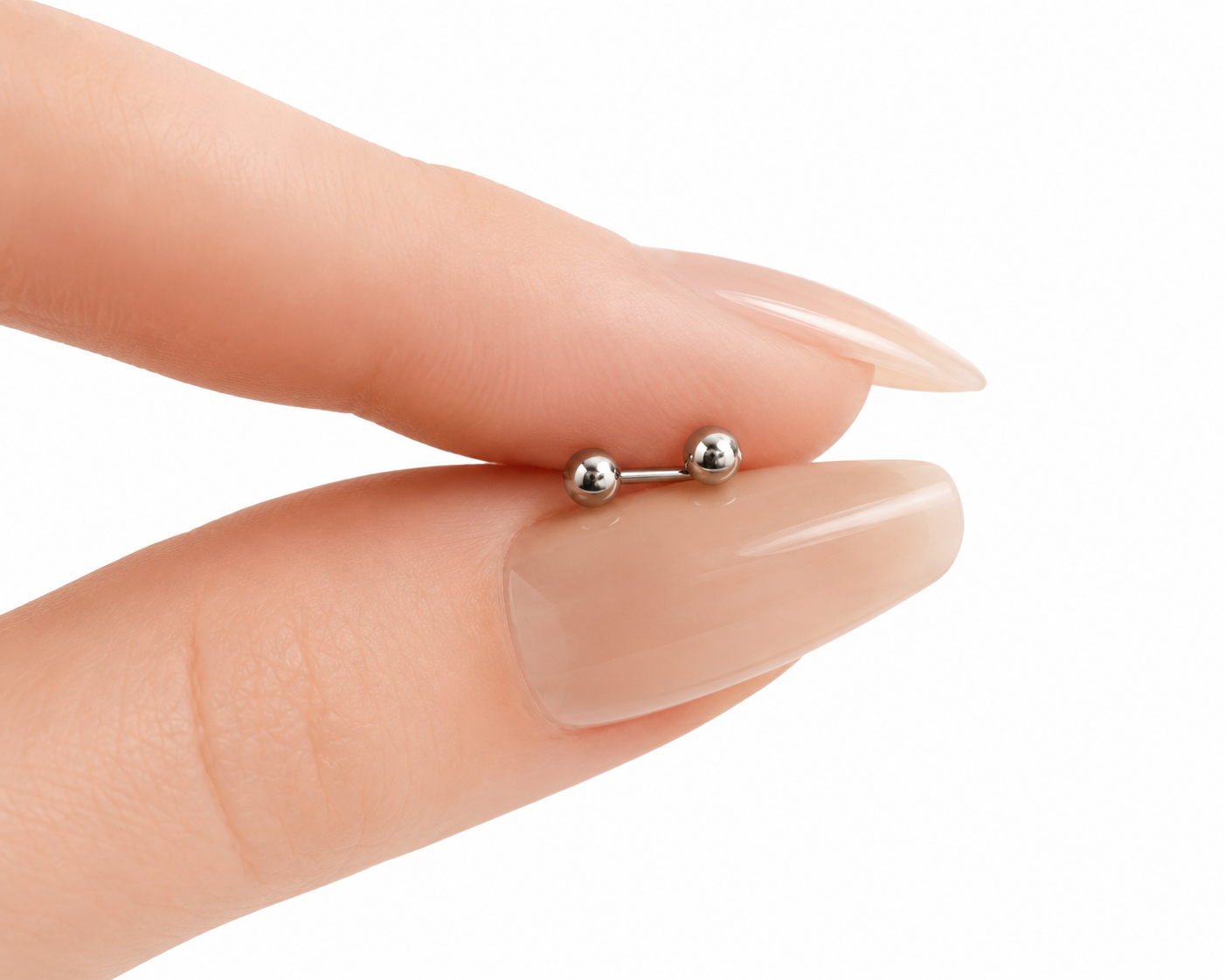 Stainless Steel Ball Barbell Earrings – 18G 3mm