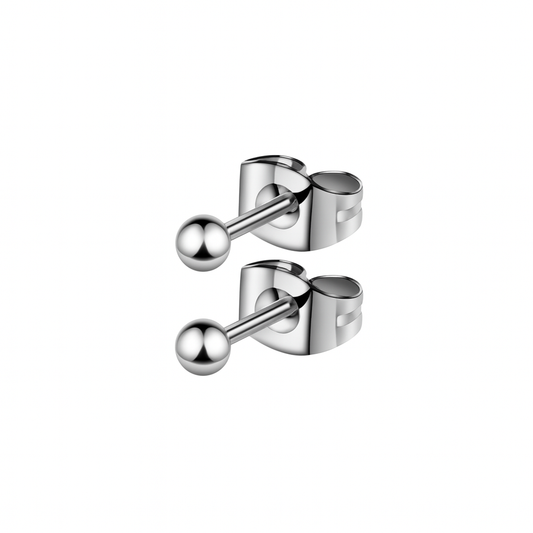 3mm Stainless Steel Ball Stud Earrings Dot | Minimalist Hypoallergenic