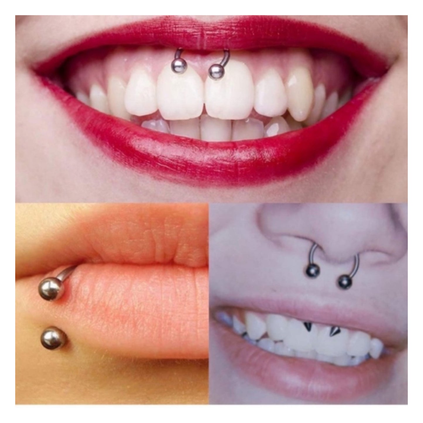 16G 10mm Horseshoe Circular Barbell Piercing with Crystal Ball Ends – Stainless Steel