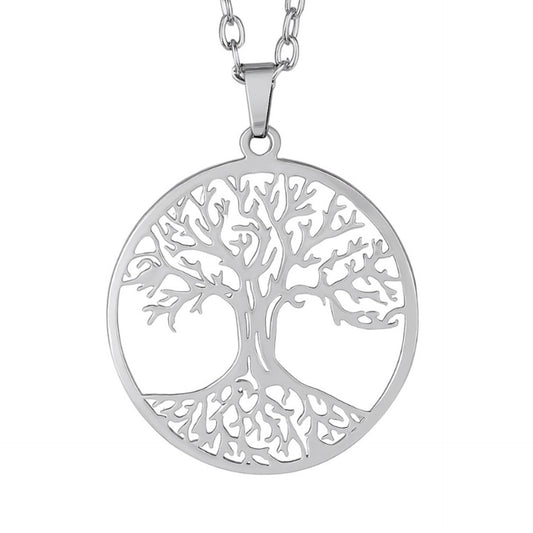 Stainless Steel Tree of Life Pendant Necklace | Hypoallergenic | Spiritual Jewelry