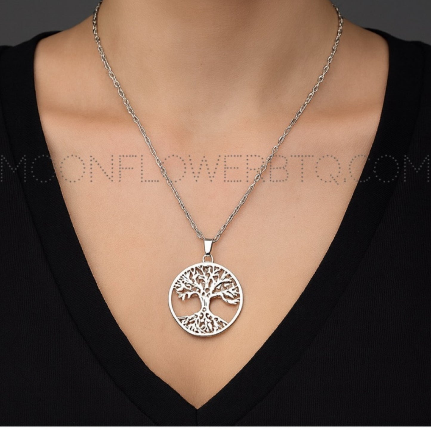 Stainless Steel Tree of Life Pendant Necklace | Hypoallergenic | Spiritual Jewelry