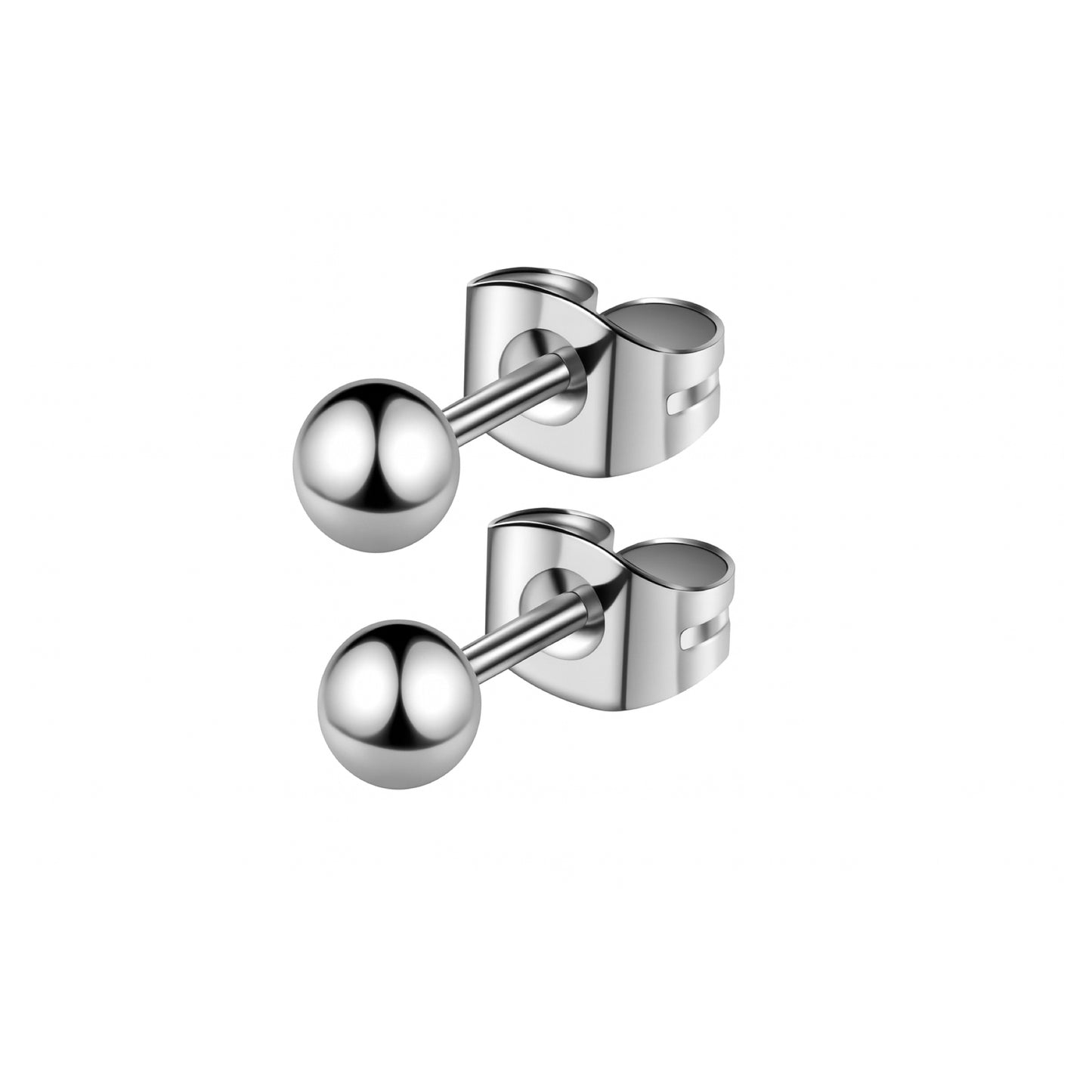 Stainless Steel 4mm Ball Dot Stud Earrings – Hypoallergenic Simple Everyday Jewelry