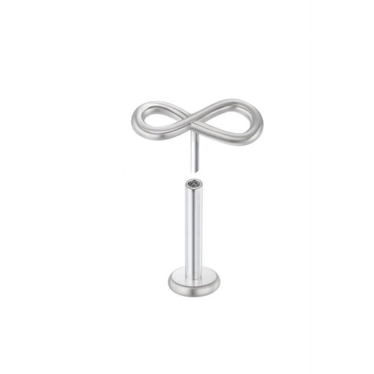 Silver Infinity Threadless Labret Monroe Madonna Stud – Hypoallergenic Stainless Steel | 16G