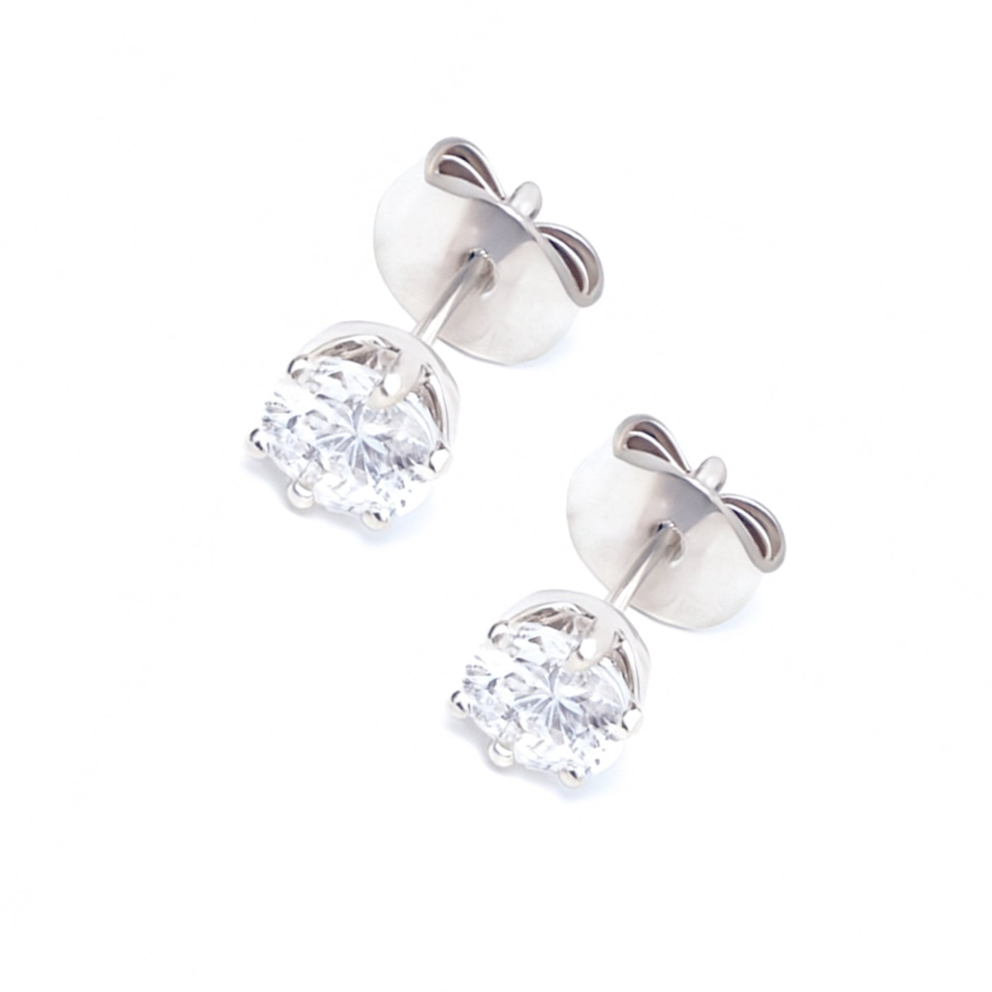 Stainless Steel 5mm Cubic Zirconia Stud Earrings | Hypoallergenic Everyday Jewelry