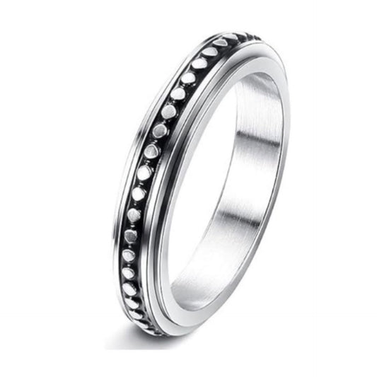 Women’s Spinner Ring | Stainless Steel Anxiety Band | Fidget Stress Relief Ring