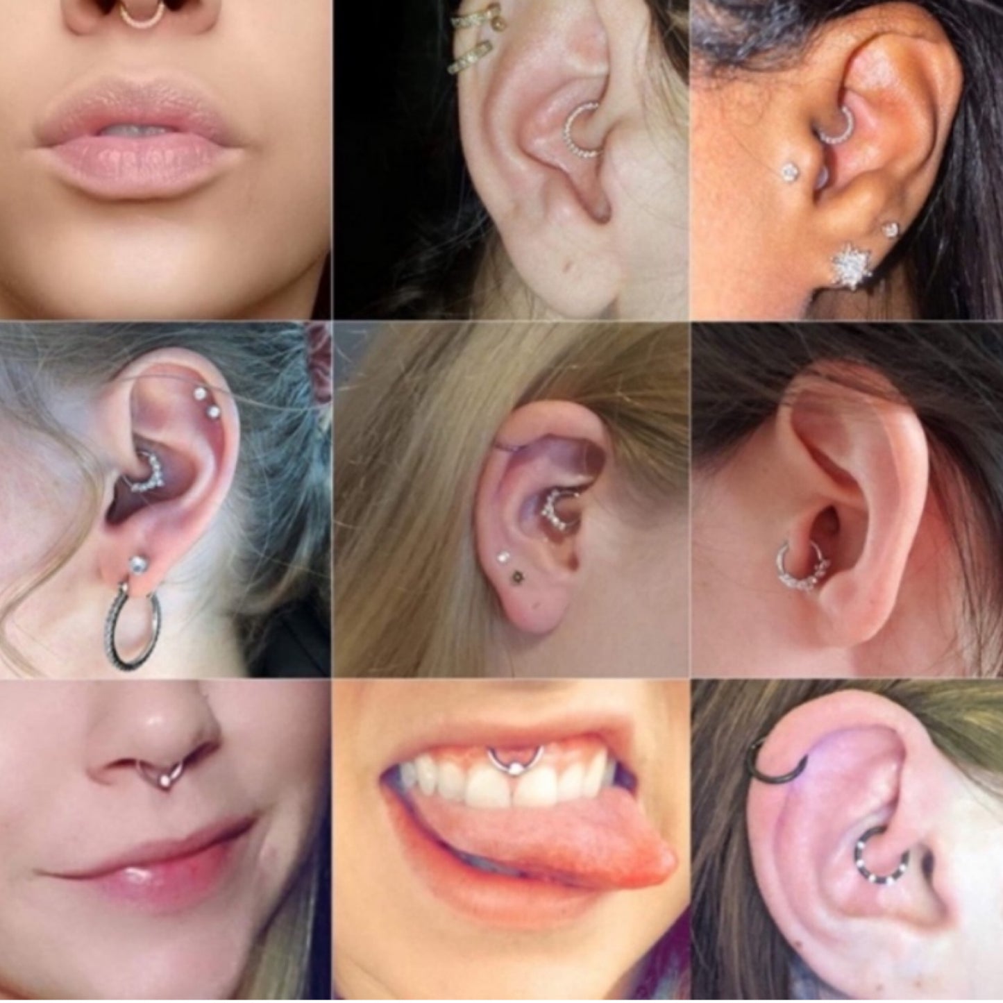 16G 8mm Twisted Hoop Earring | Septum Tragus Cartilage Helix Ring Stainless Steel