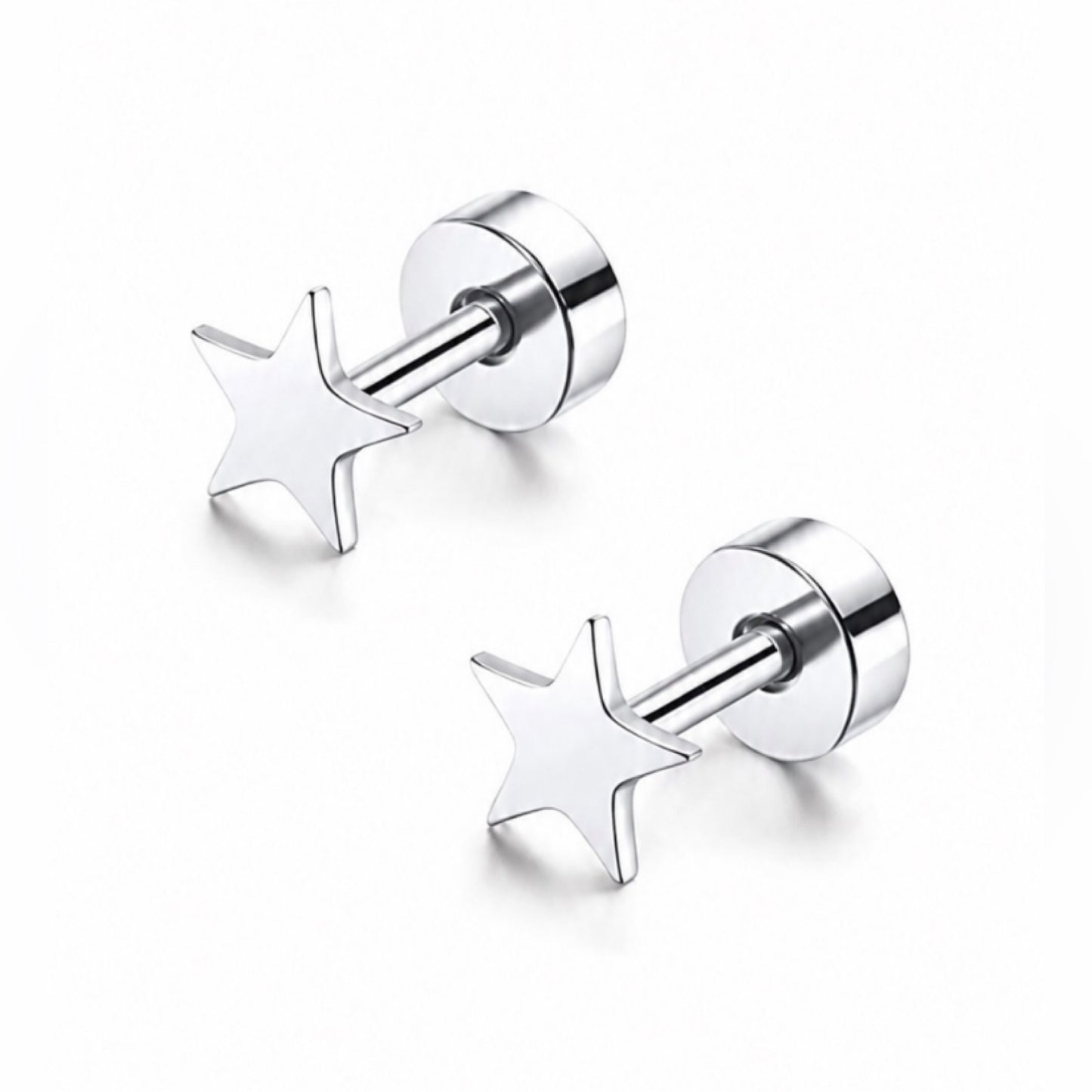 Tiny Star Flat Back Stud Earrings