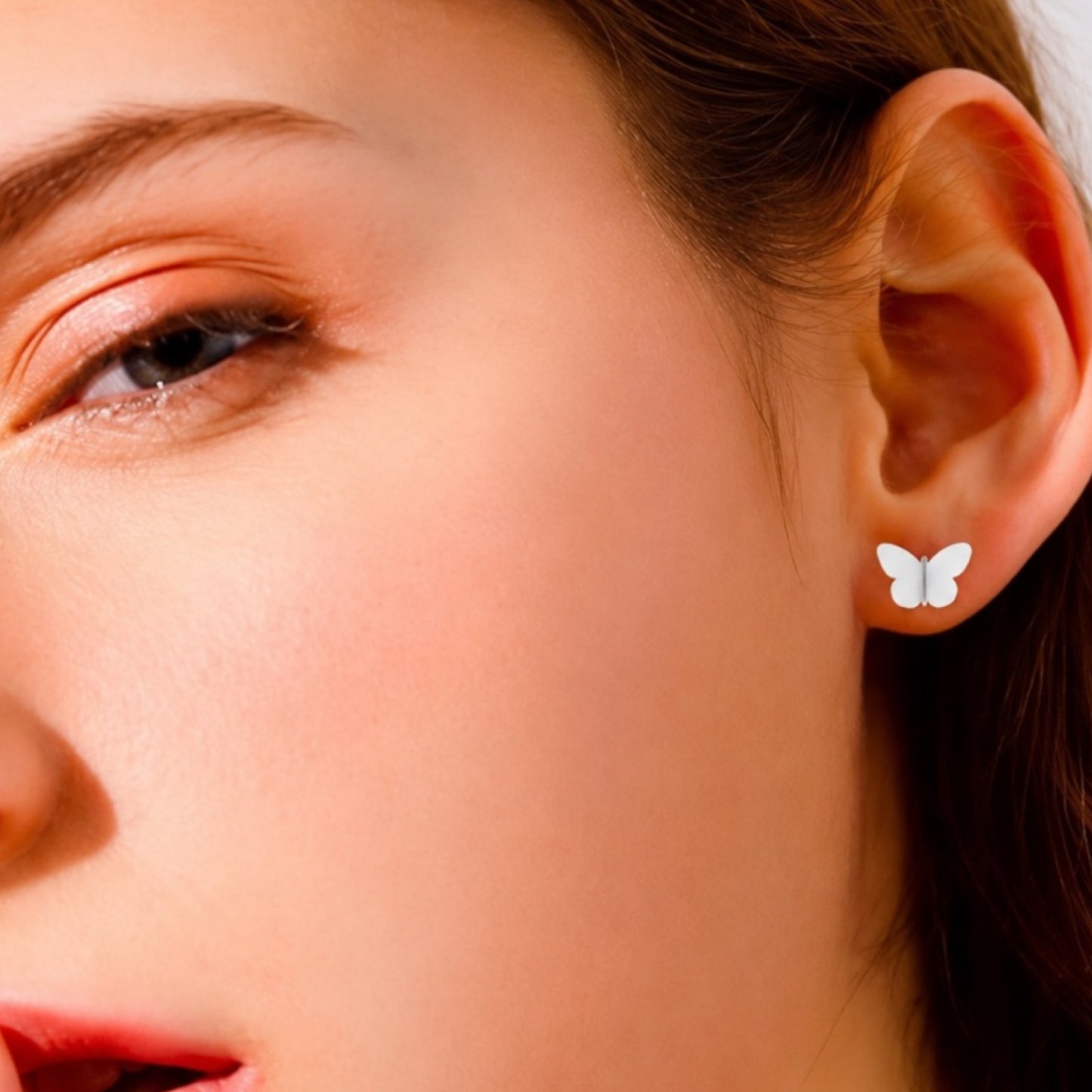 Butterfly Flat Back Stud Earrings