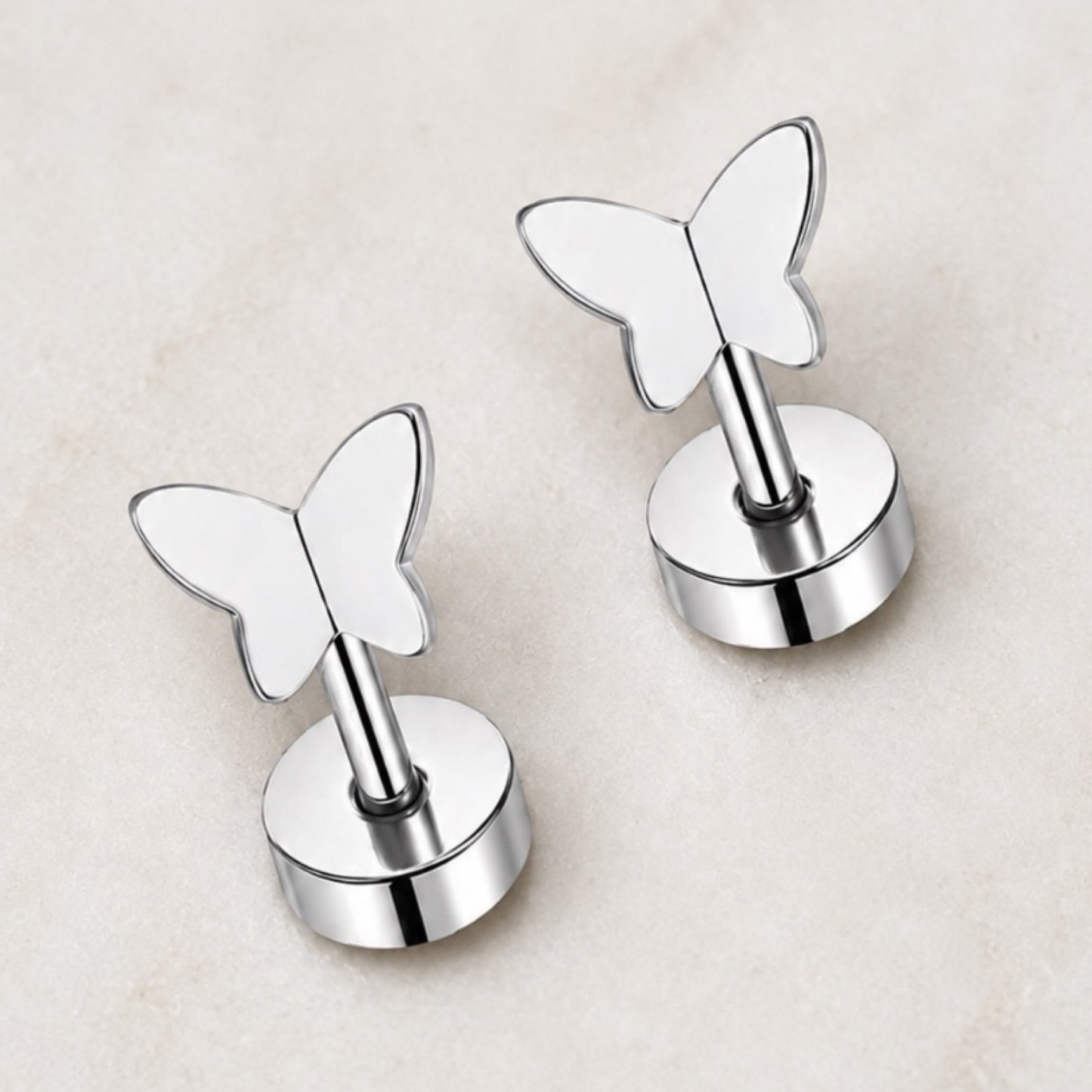 Butterfly Flat Back Stud Earrings