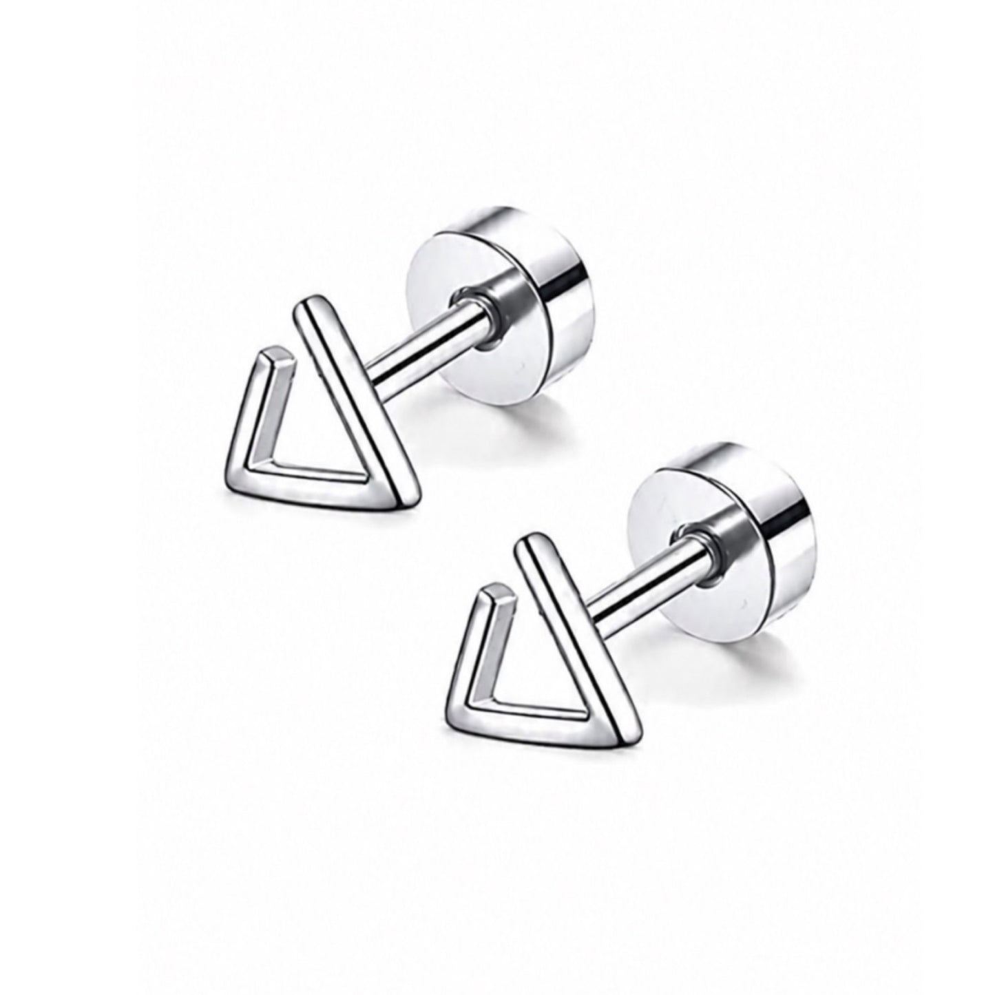Tiny Triangle Flat Back Stud Earrings