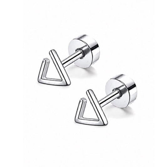 Tiny Triangle Flat Back Stud Earrings