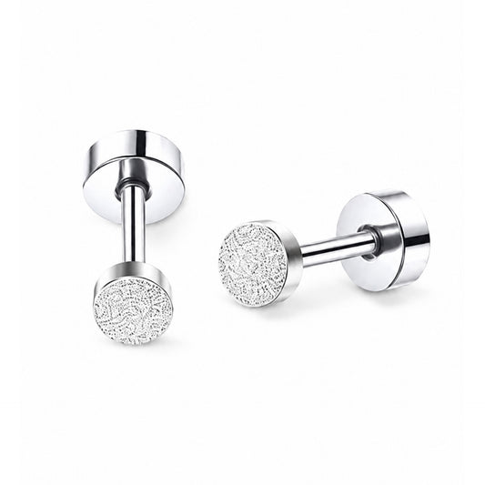 Textured Dot Flat Back Stud Earrings
