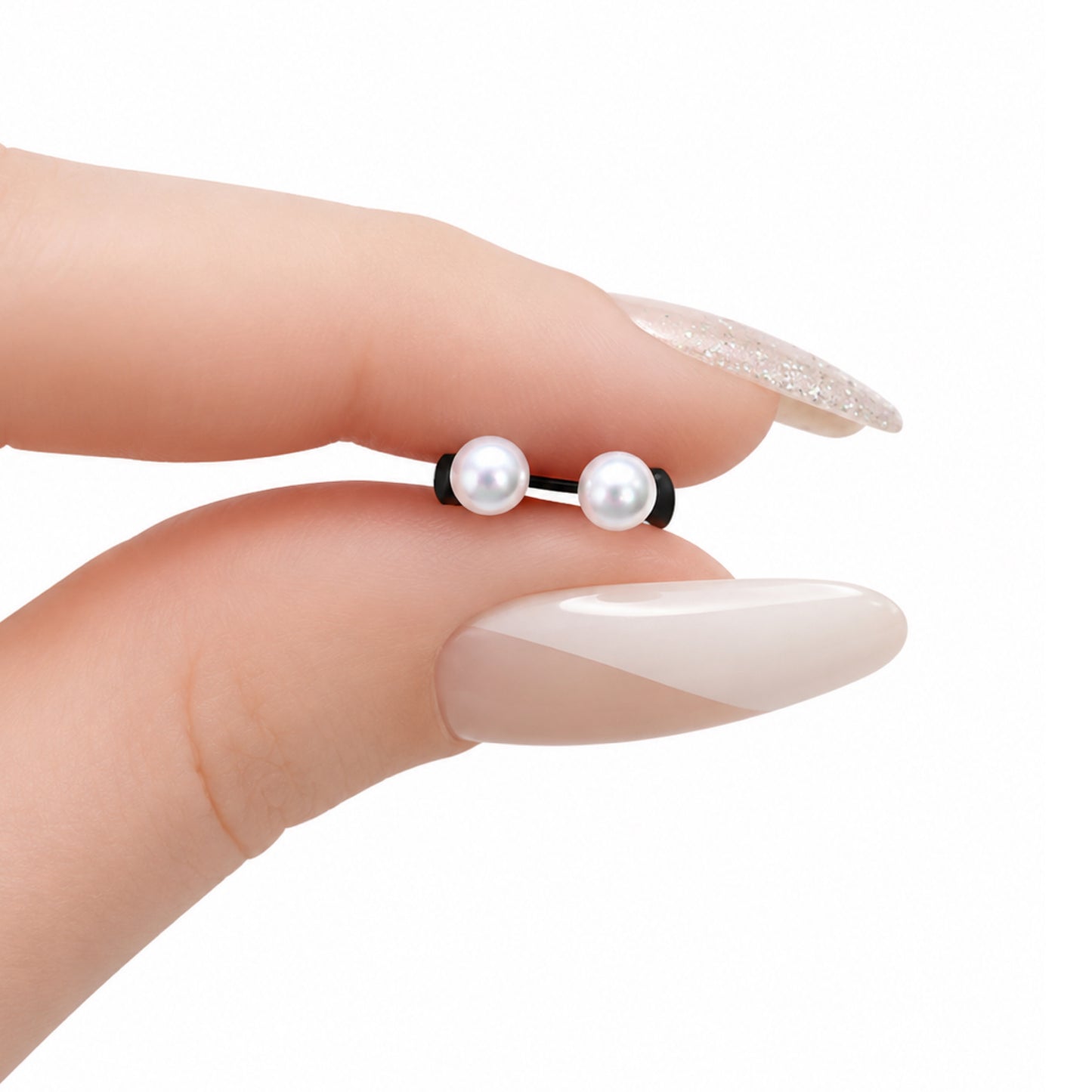 Pearl Flat Back Stud Earrings 4mm
