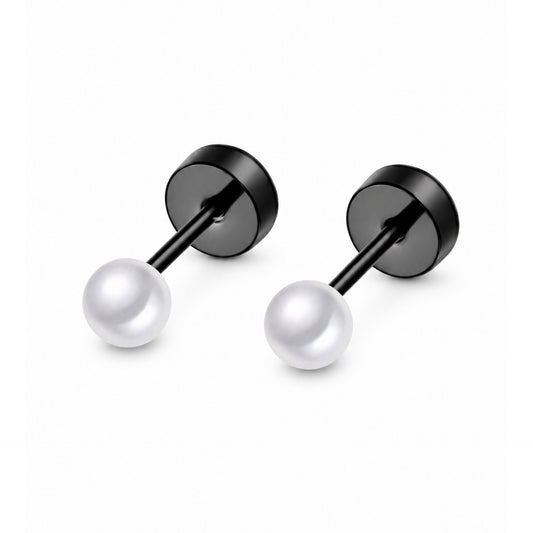 Pearl Flat Back Stud Earrings 3mm