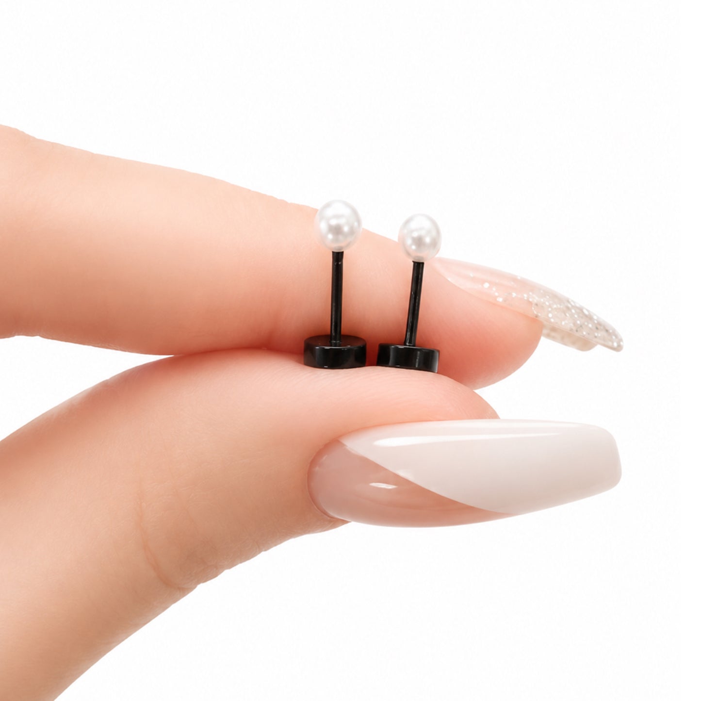 Pearl Flat Back Stud Earrings 3mm