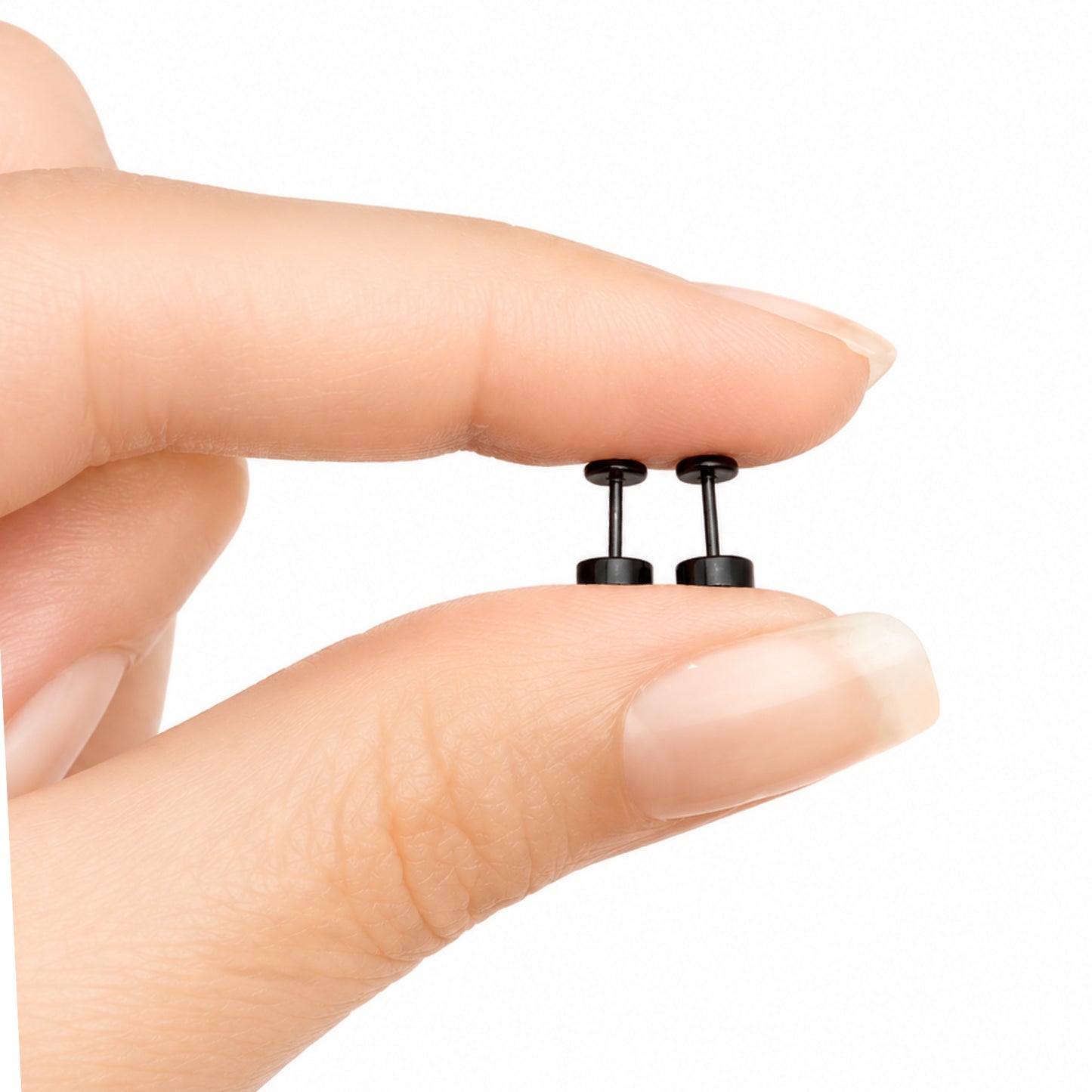 Tiny Iridescent Flat Back Stud Earrings