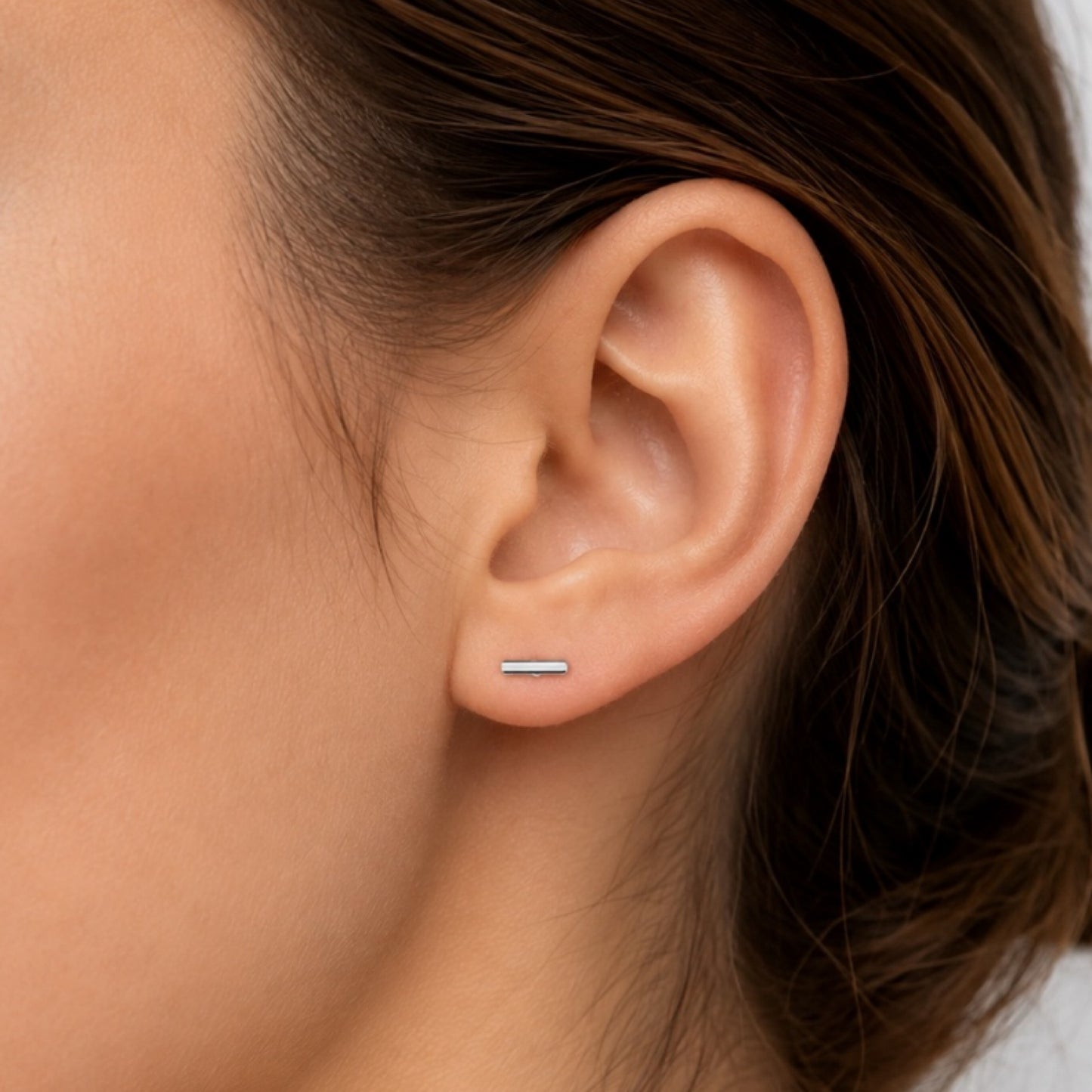 Minimalist Bar Flat Back Stud Earrings