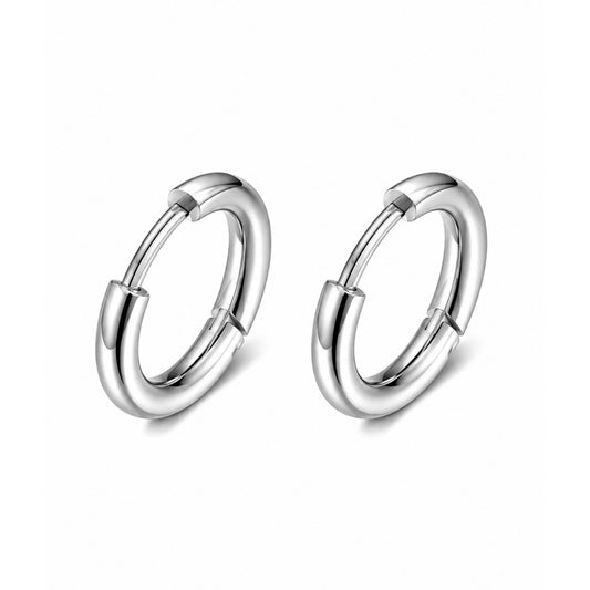 Stainless Steel 8mm Huggie Hoop Earrings
