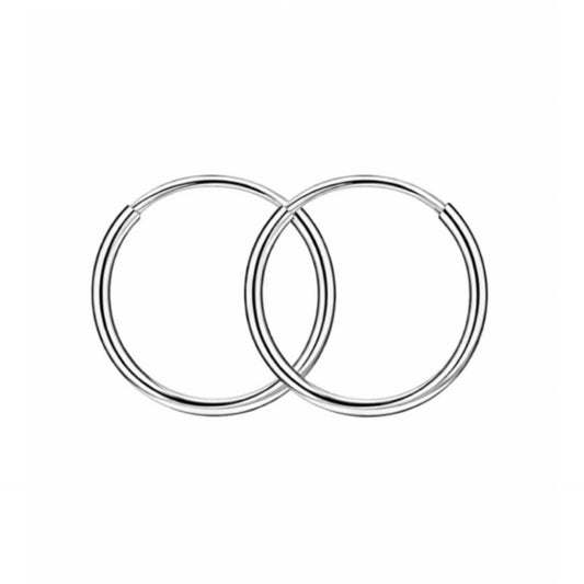 Stainless Steel Sleeper Hoop Earrings 10mm