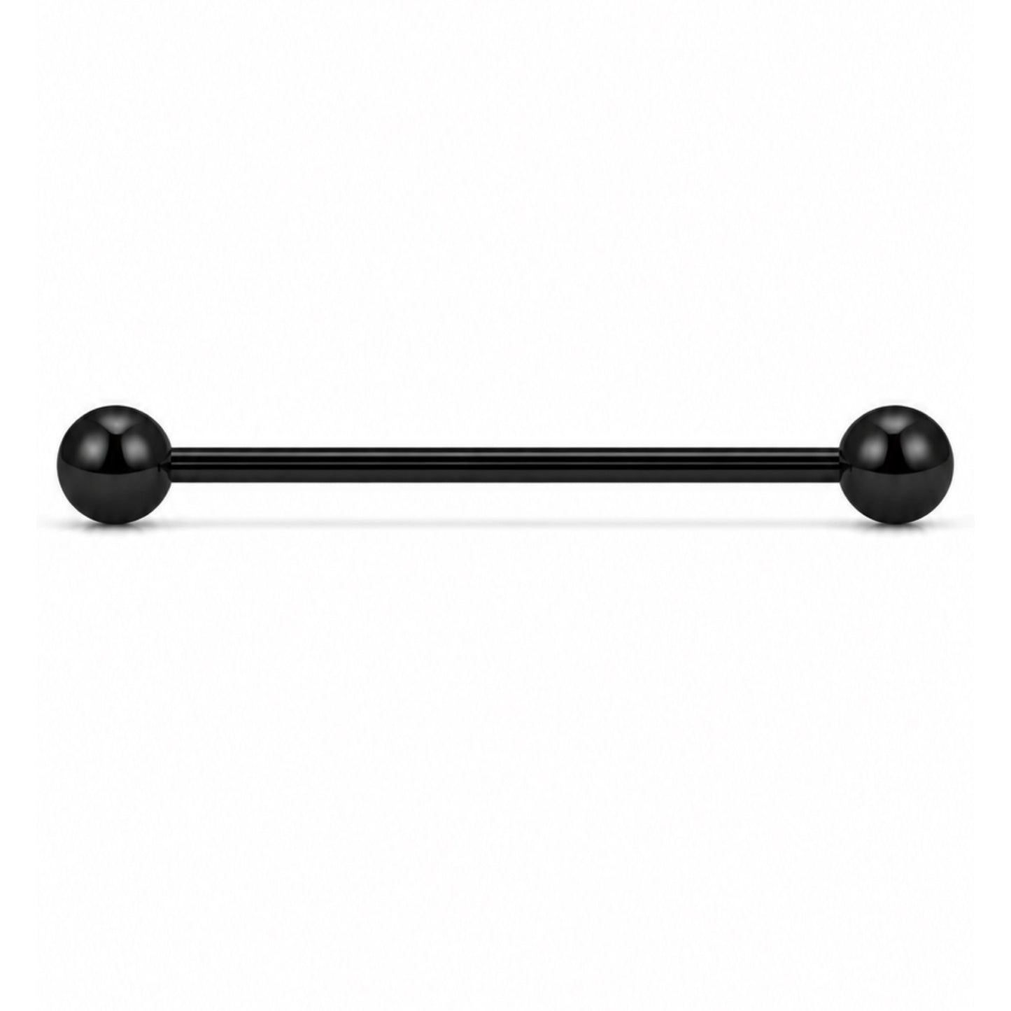 Black Stainless Steel Industrial Barbell Earring