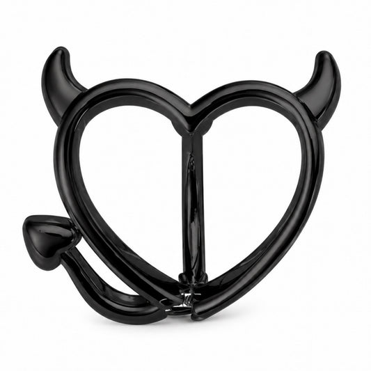Black Gothic Devil Heart Belly Button Navel Ring